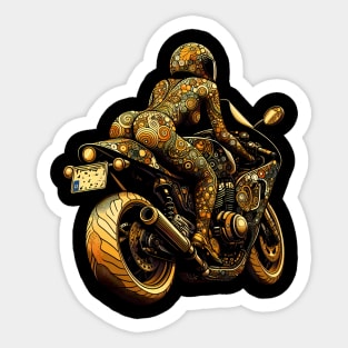 Motorcycle Girl Design Sticker